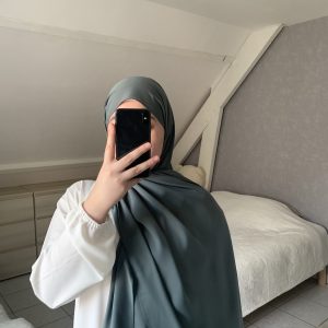 Voile En Soie De Médine - Sarcelle Foncé