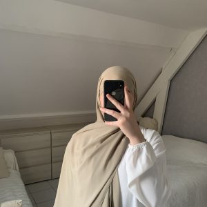 Voile En Soie De Médine - Beige Sable