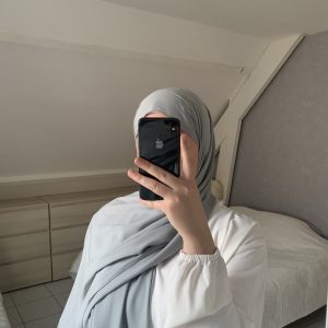 Voile En Soie De Médine - Bleu Pâle
