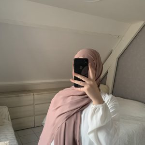 Voile En Soie De Médine - Rose Taupe