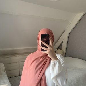 Voile En Soie De Médine - Saumon