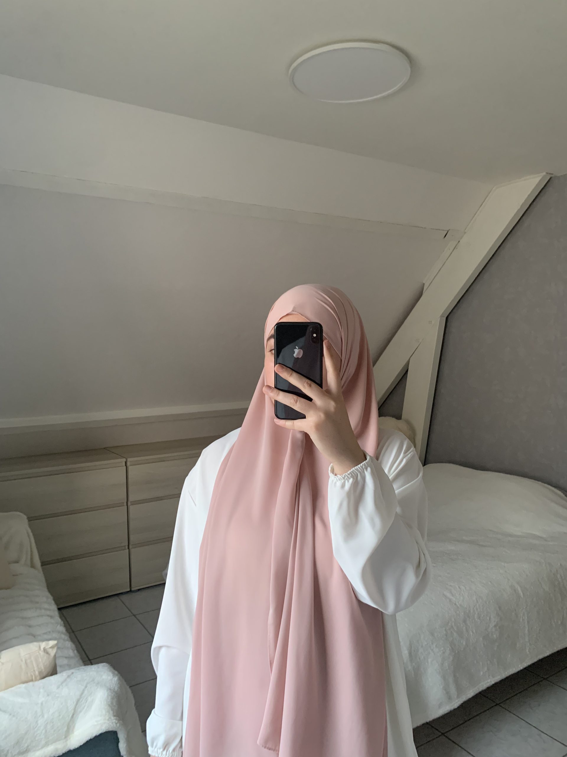 Voile En Soie De Médine - Rose – Image 3