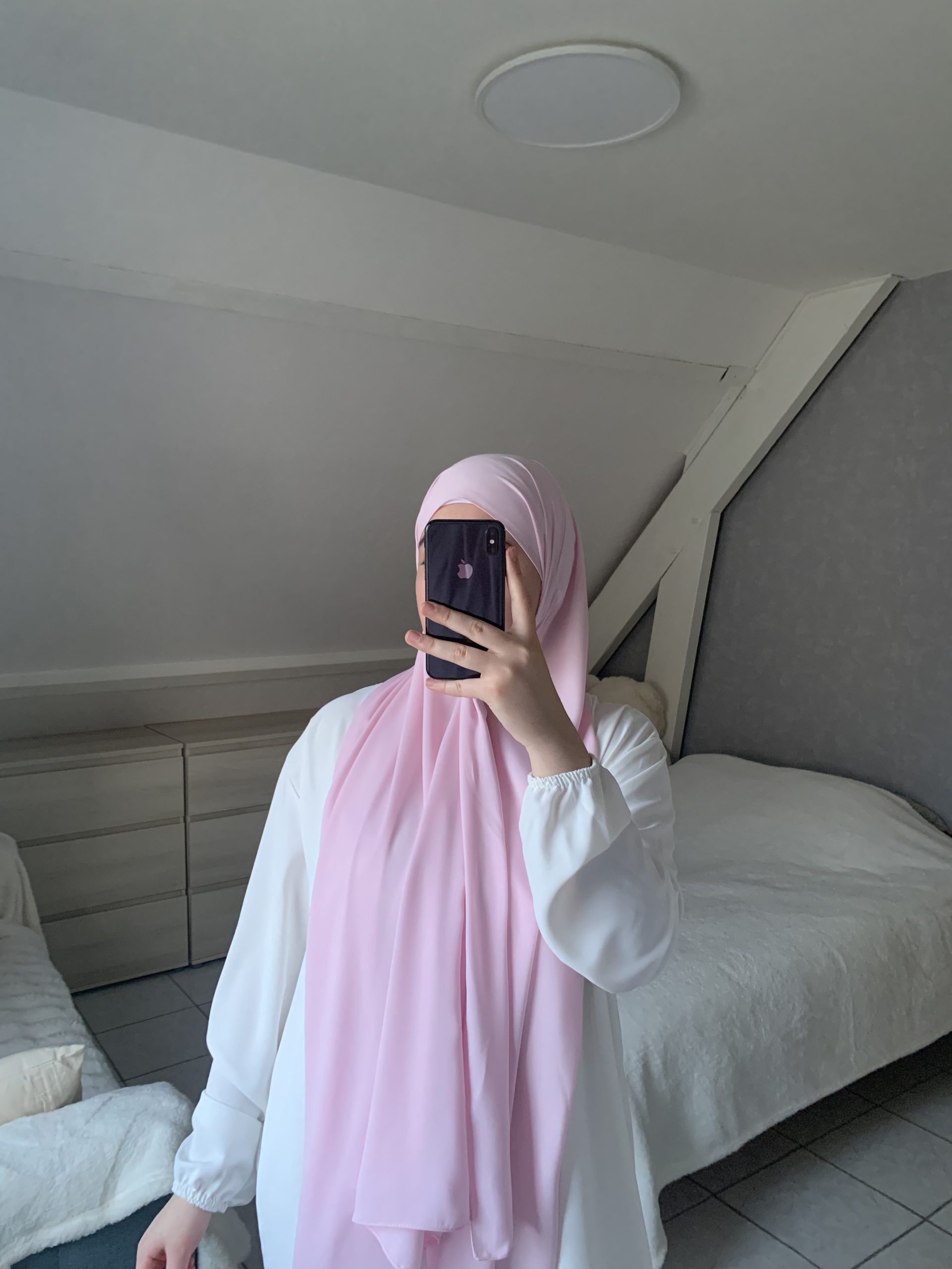Voile En Soie De Médine - Rose Bonbon – Image 3