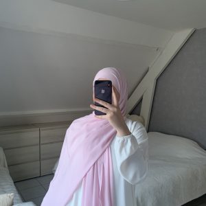 Voile En Soie De Médine - Rose Bonbon
