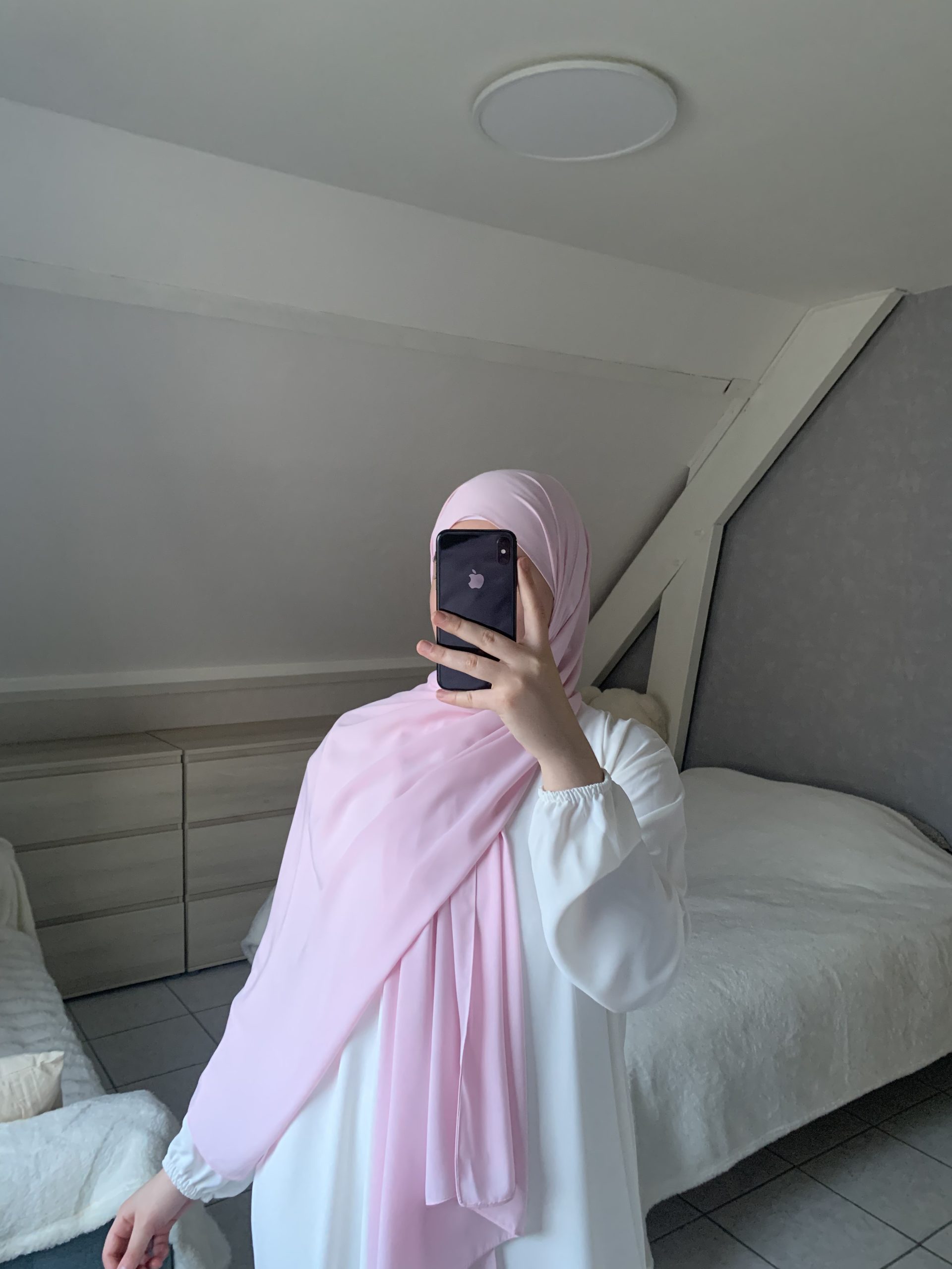 Voile En Soie De Médine - Rose Bonbon