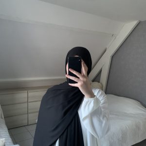 Voile En Soie De Médine - Noir
