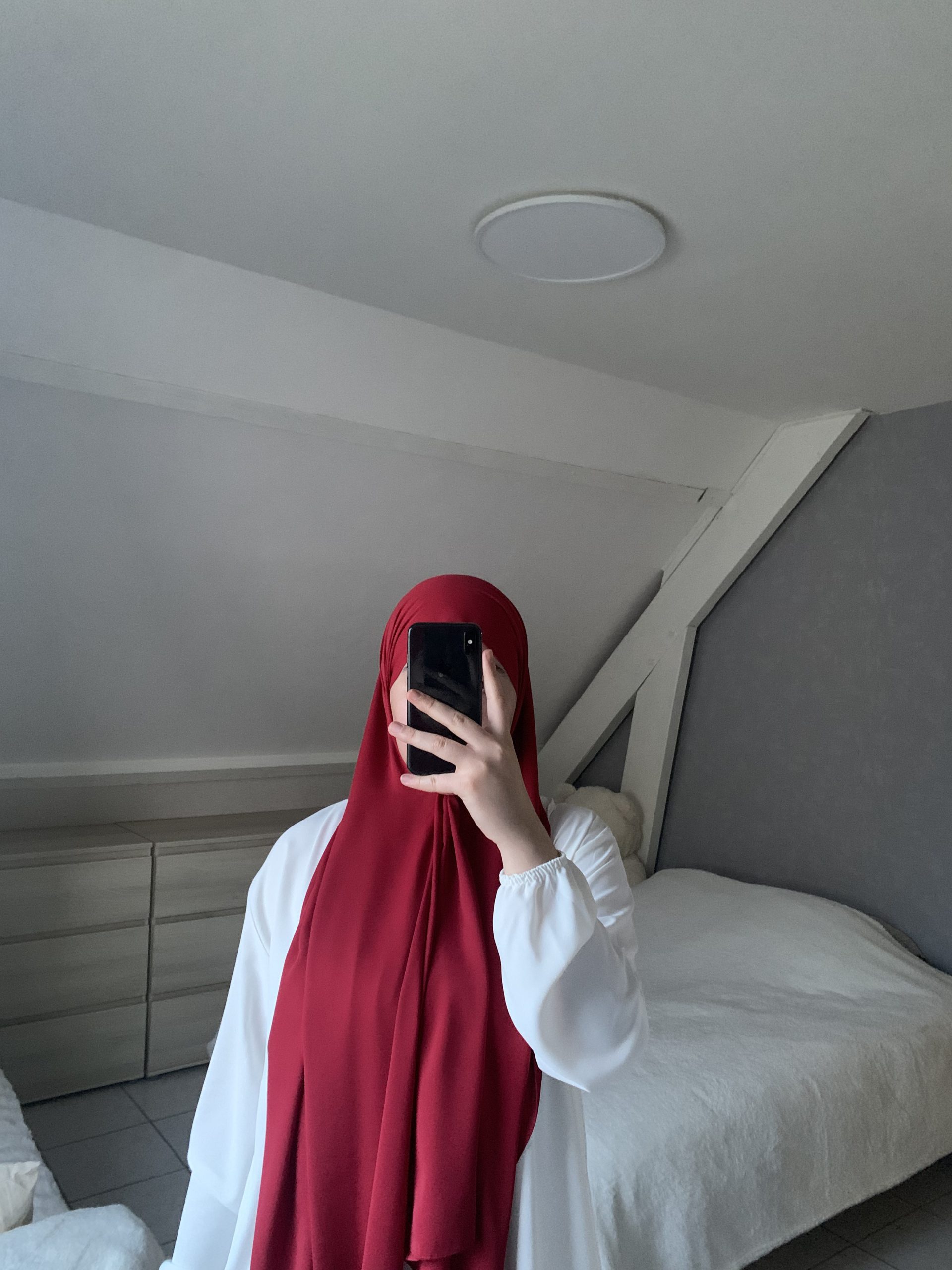 Voile En Soie De Médine - Cerise – Image 3