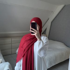 Voile En Soie De Médine - Cerise