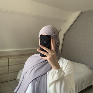 Voile En Soie De Médine - Gris Clair