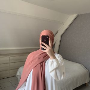 Voile En Soie De Médine - Papaye