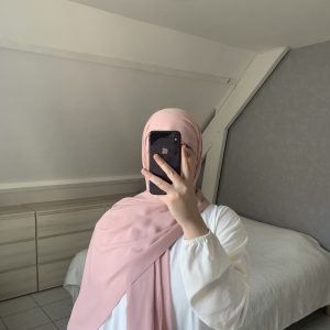 Voile En Soie De Médine - Rose Clair