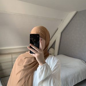 Voile En Soie De Médine - Marron Clair