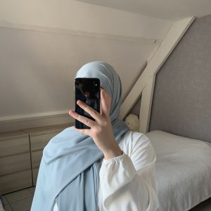 Voile En Soie De Médine - Bleu Ciel