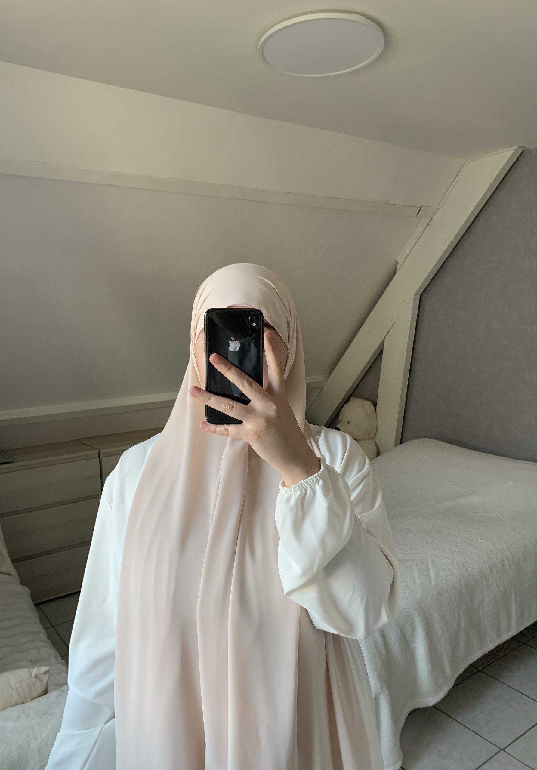 Voile En Soie De Médine - Beige Rosé – Image 4