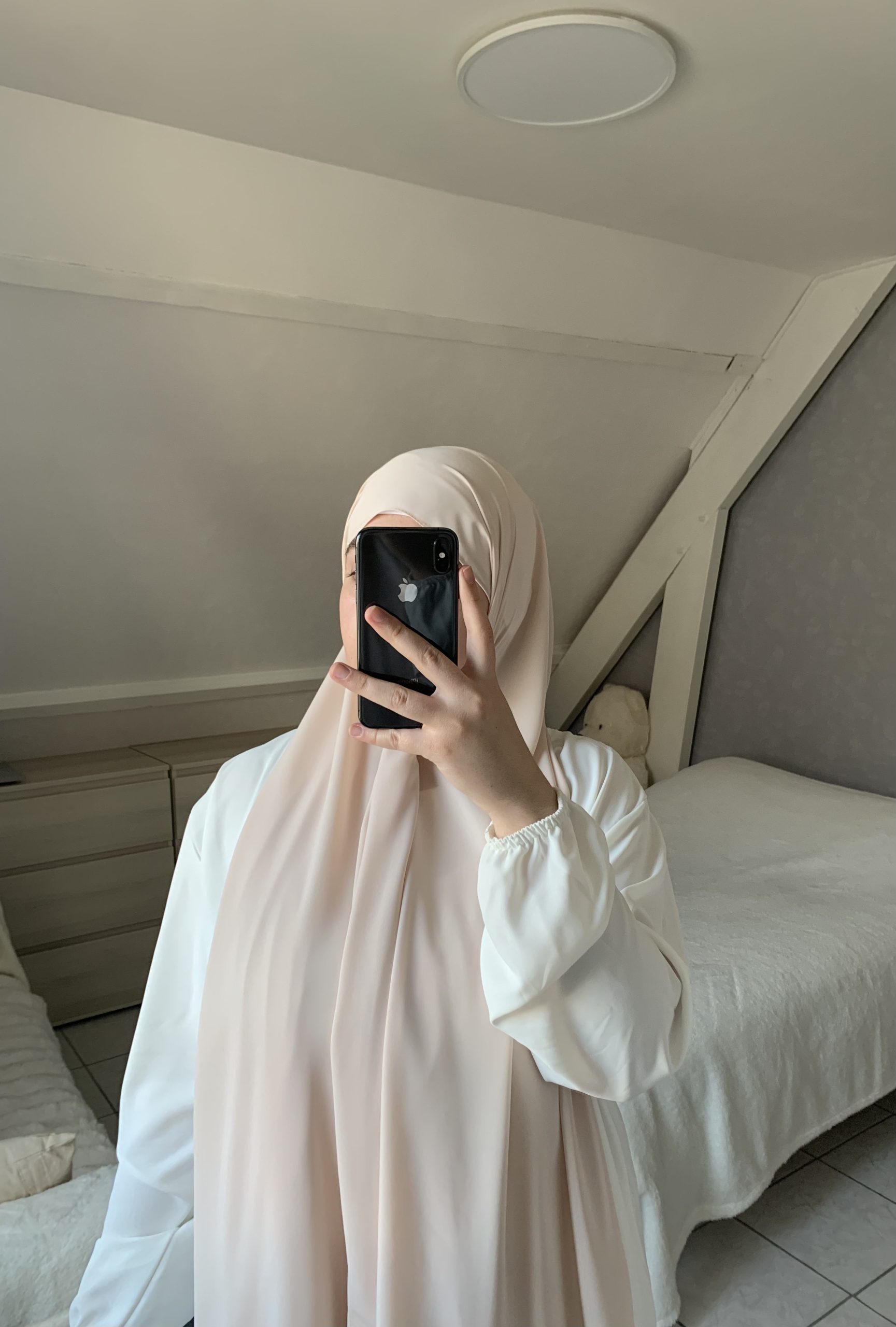 Voile En Soie De Médine - Beige Rosé – Image 3