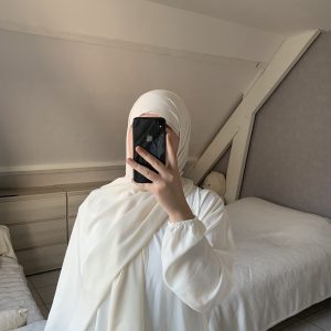 Voile En Soie De Médine - Blanc Cassé