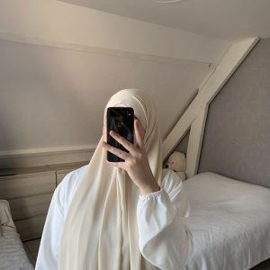 Voile En Soie De Médine - Ivoire