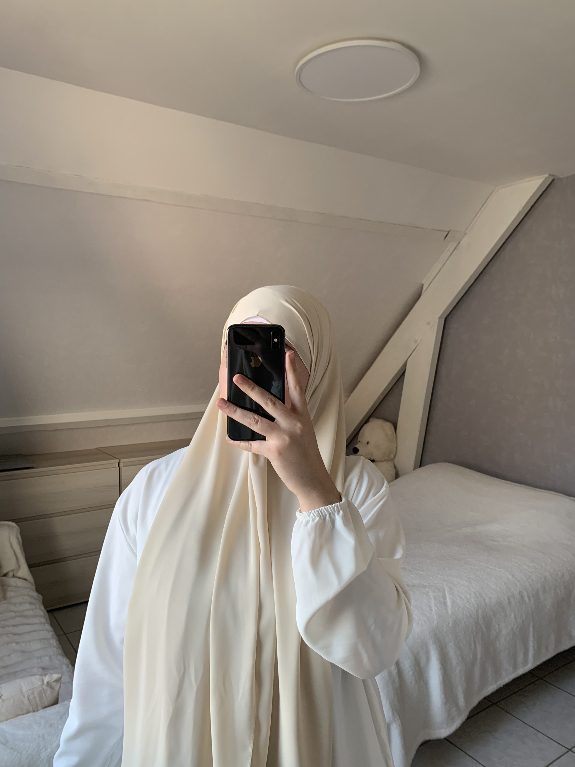 Voile En Soie De Médine - Ivoire