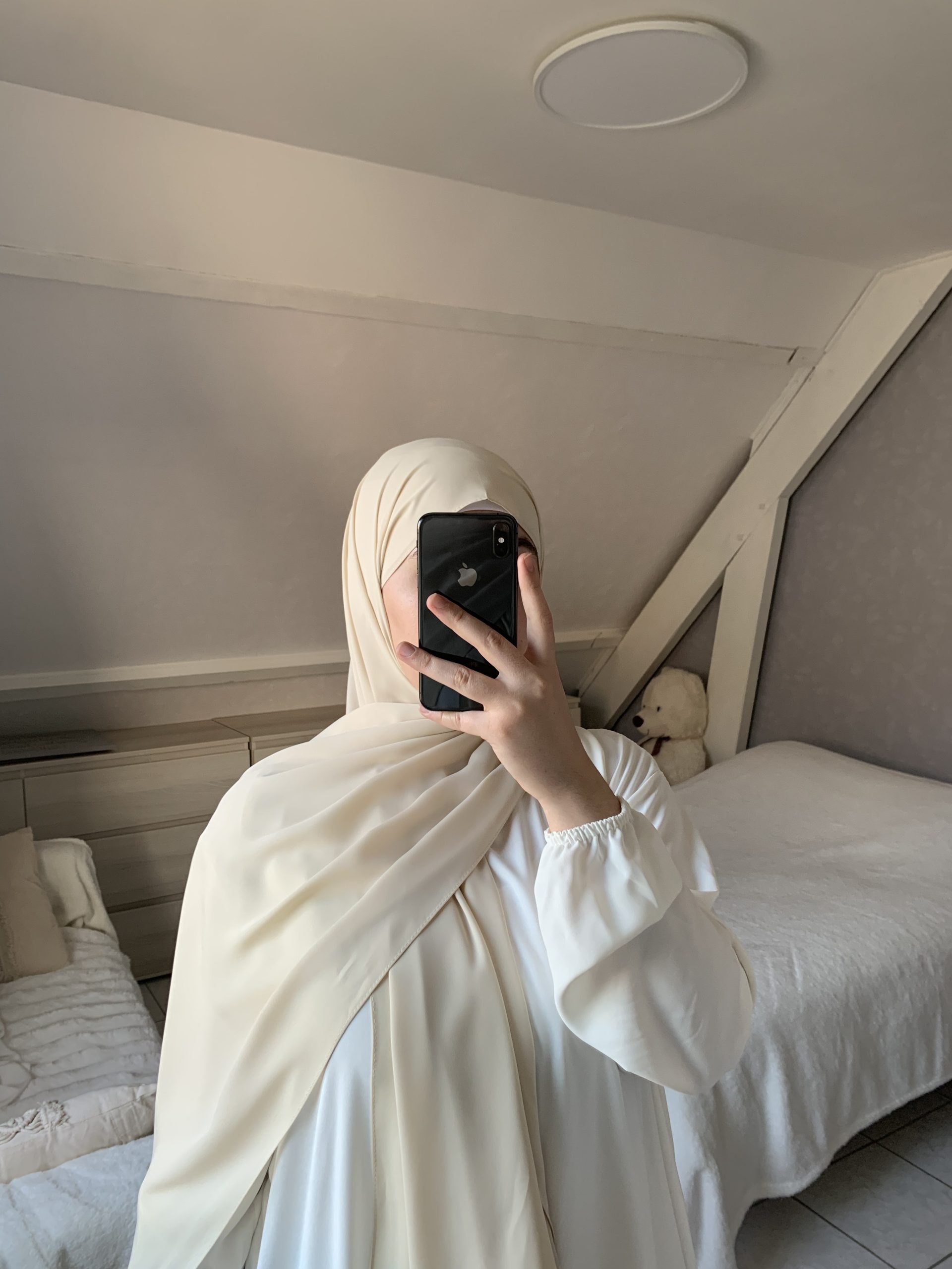 Voile En Soie De Médine - Ivoire – Image 4
